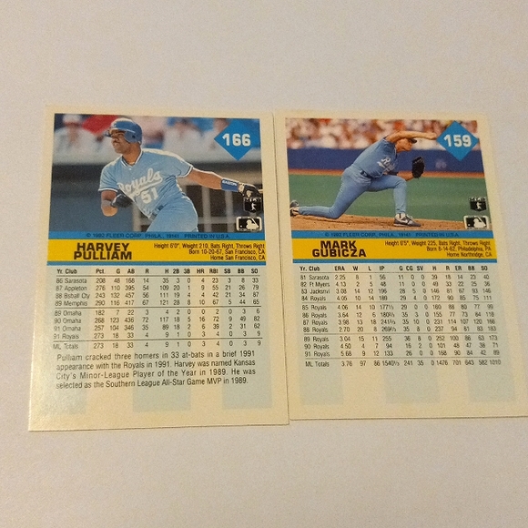 1992 Fleer Corp. Royals Lot of 4 Cards - Picture 3 of 4